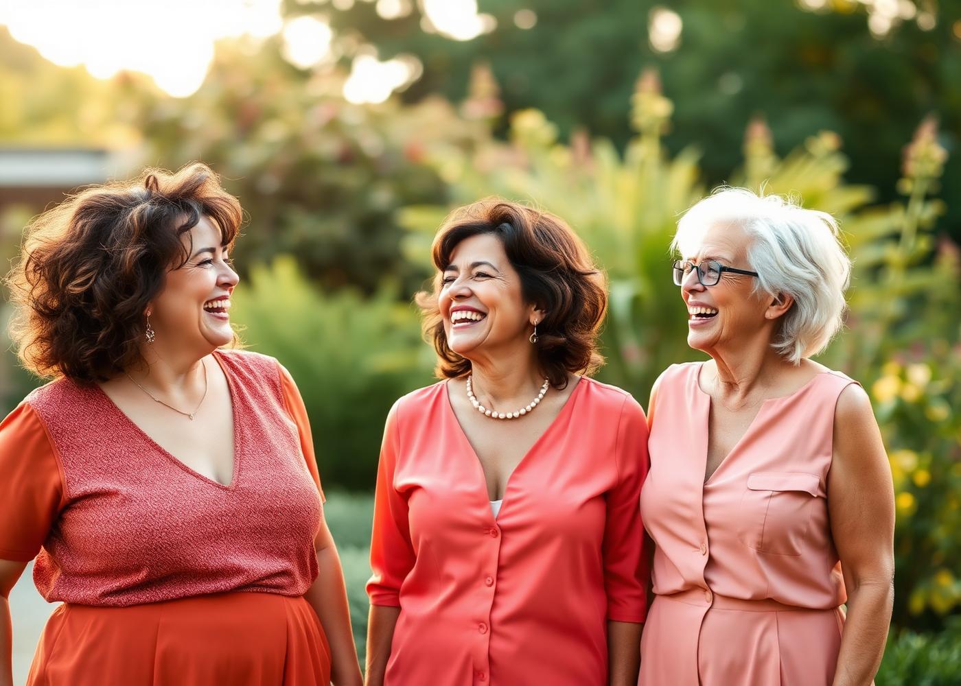 Mulheres maduras rindo juntas